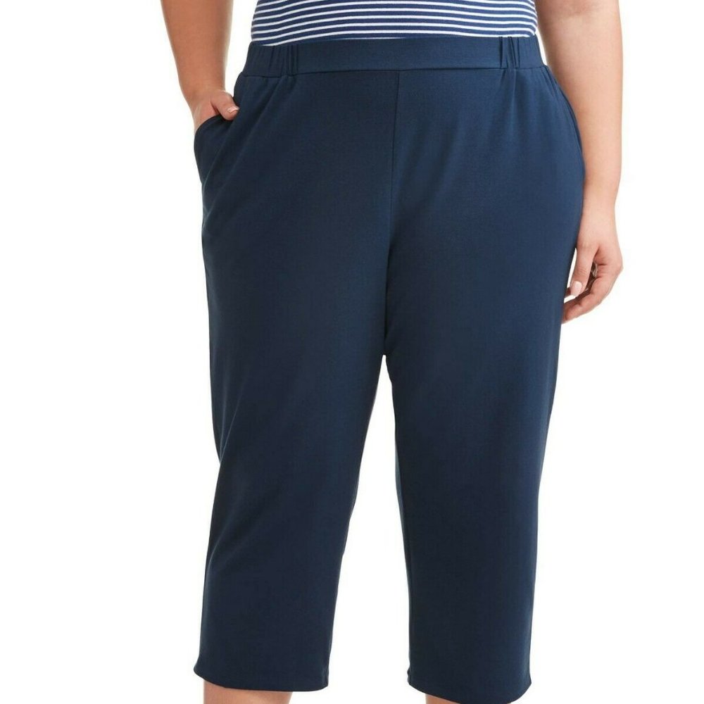 Terra & Sky Women's Plus 5xSize Knit Capri And Pan